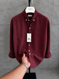 Lacoste-Bordo(Mürdüm)-Keten Gömlek-Yazlık