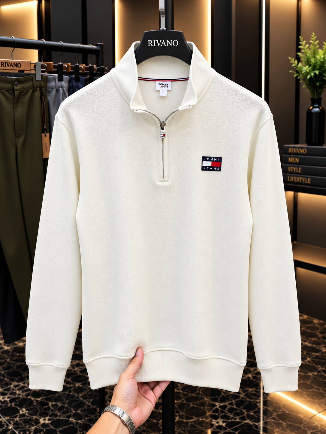Tommy Jeans Yarım Fermuarlı Dik Yaka Sweatshirt – Özel Seri