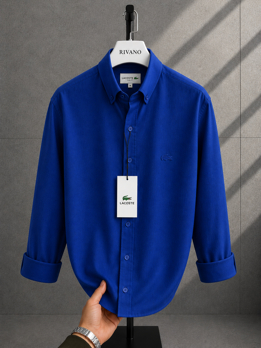 Lacoste-Keten Gömlek-Yazlık (saks)