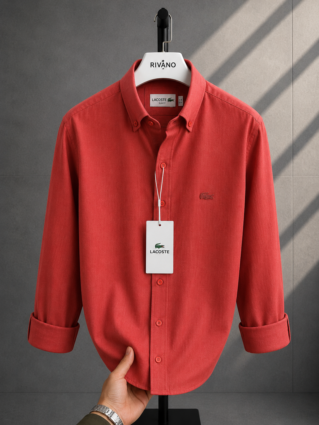 Lacoste-Keten Gömlek-Yazlık (kiremit)