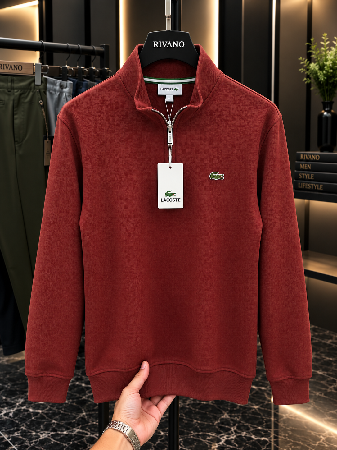Lacoste Yarım Fermuarlı Premium Sweatshirt – Özel Seri