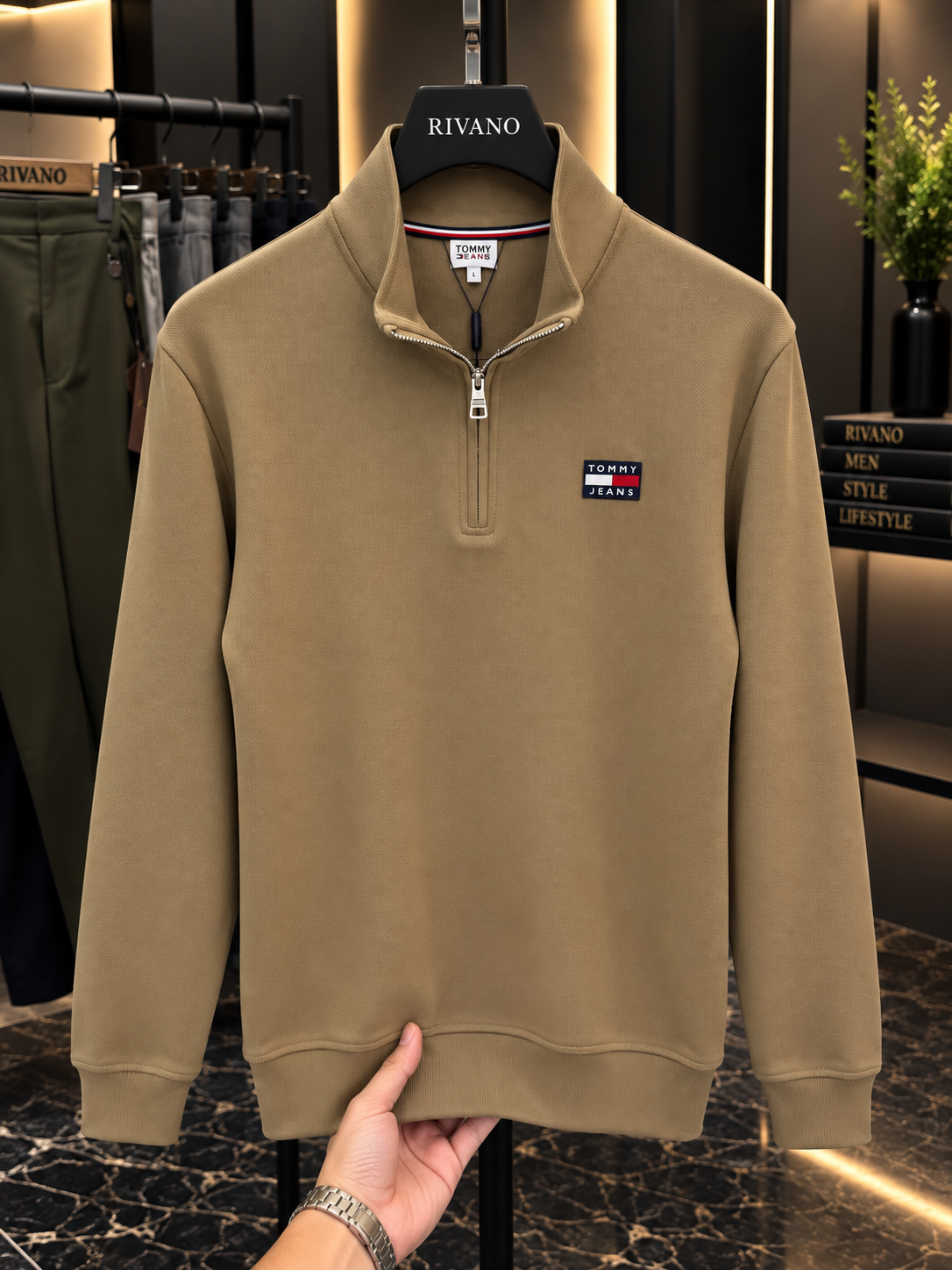 Tommy Jeans Yarım Fermuarlı Dik Yaka Sweatshirt – Özel Seri