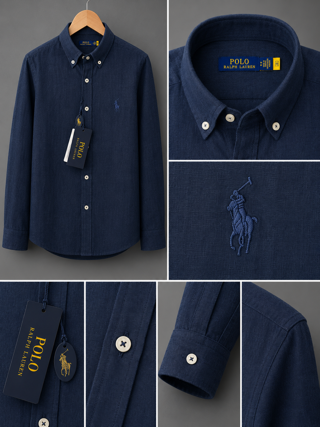 Polo Ralphlauren--Keten Kumaş Gömlek-Yazlık