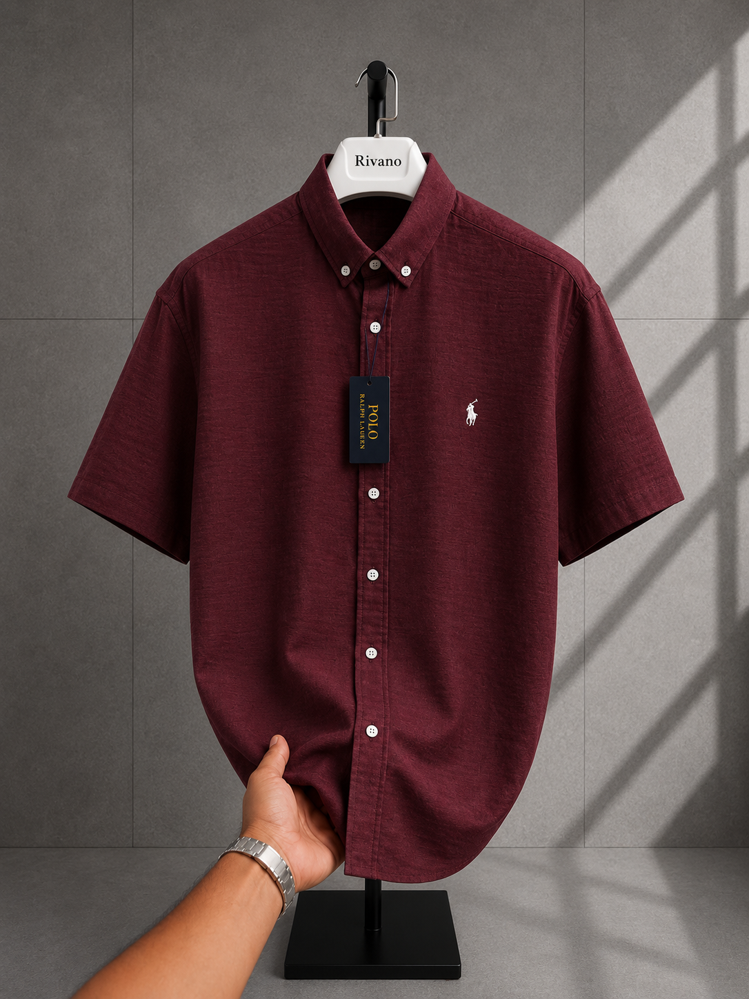 Polo Ralphlauren-Kısa-Kol-Keten Kumaş Gömlek-Yazlık