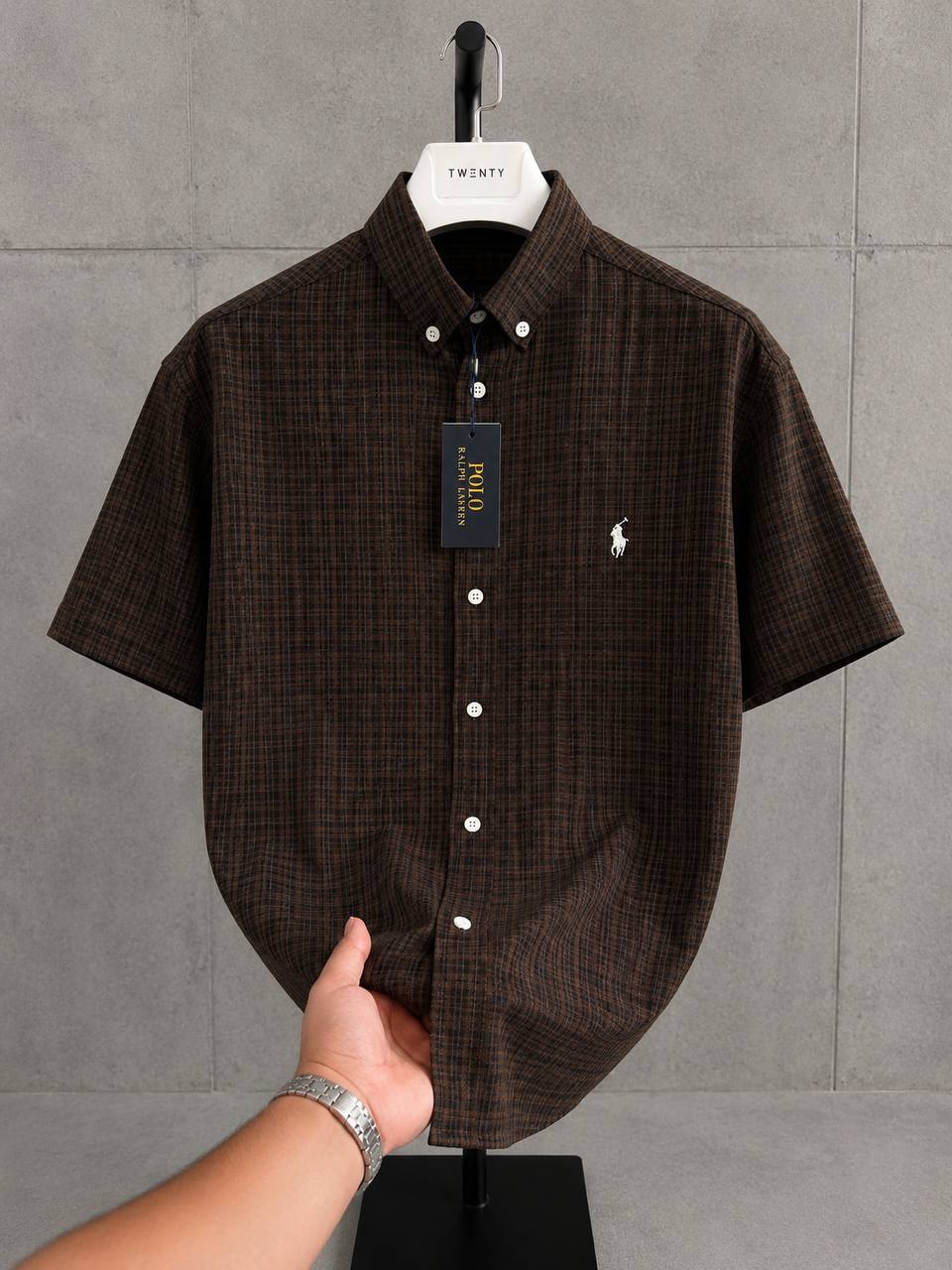 Polo Ralphlauren- kısa kol Keten Kumaş