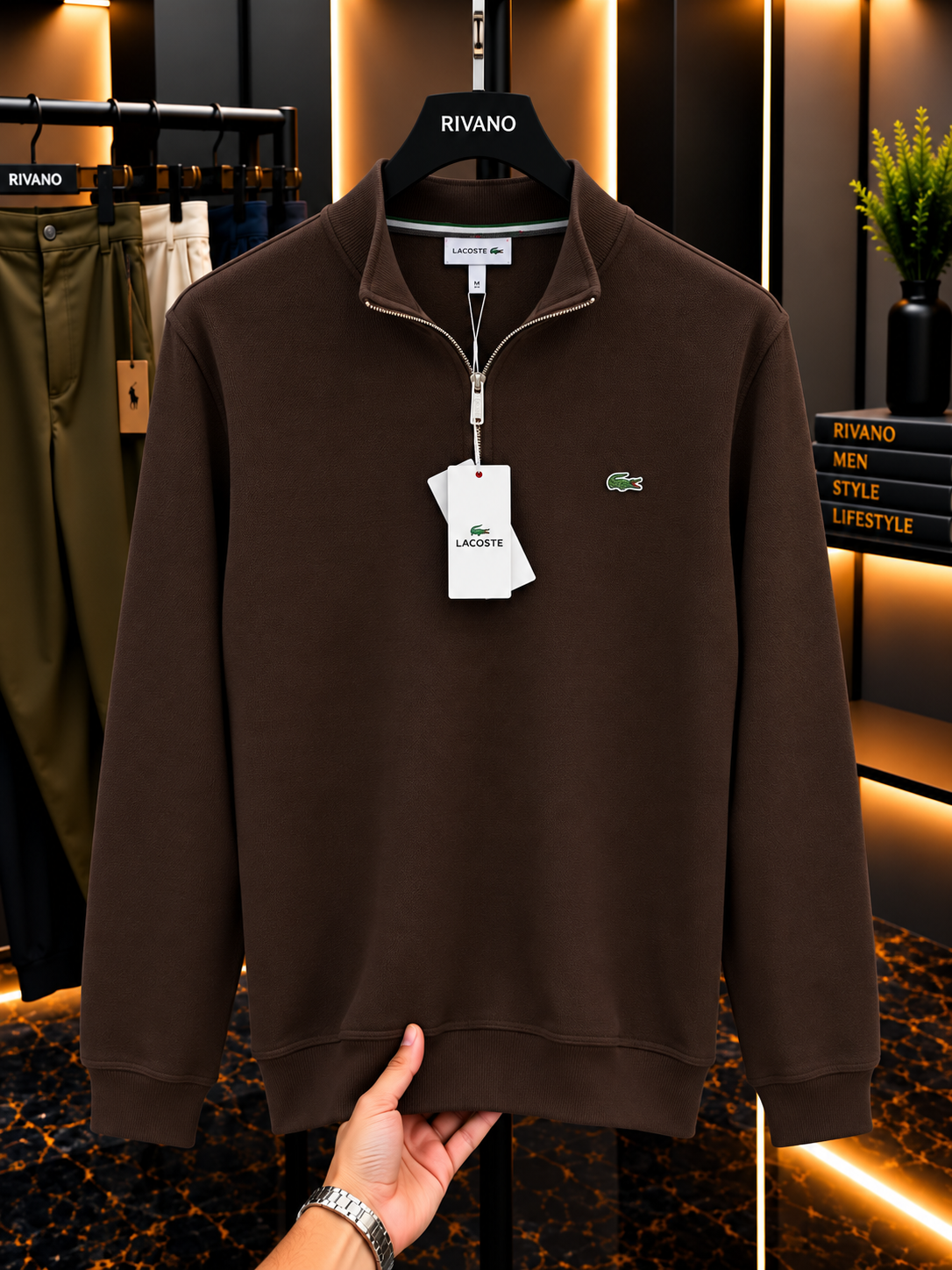 Lacoste Yarım Fermuarlı Premium Sweatshirt – Özel Seri