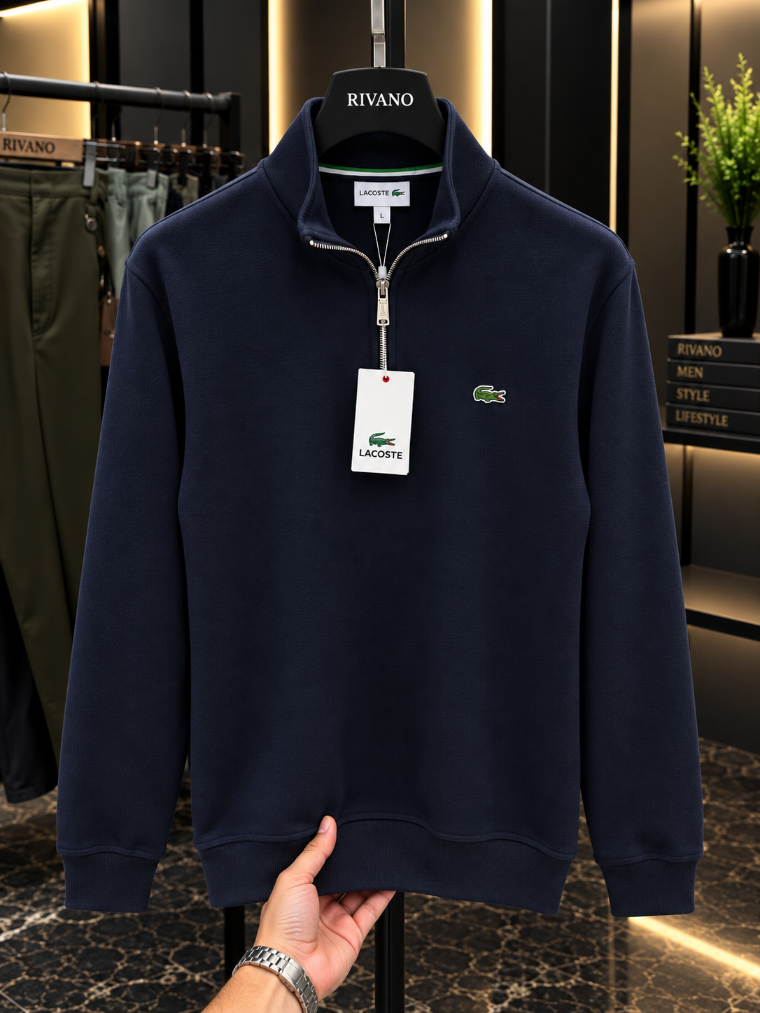Lacoste Yarım Fermuarlı Premium Sweatshirt – Özel Seri