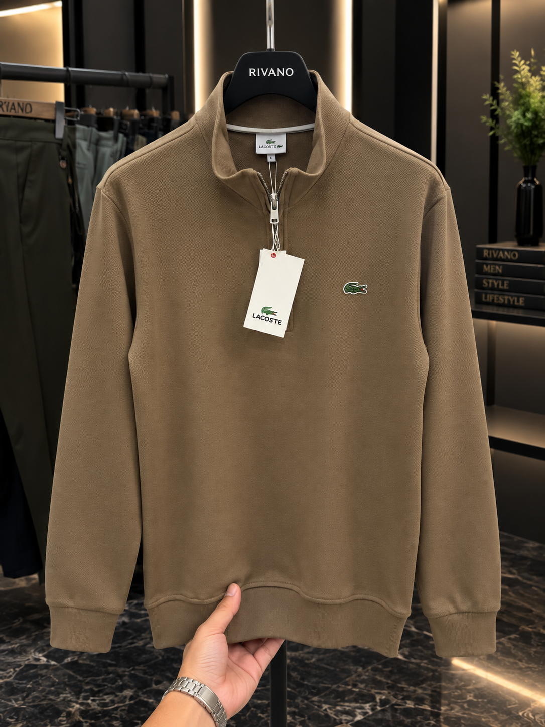 Lacoste Yarım Fermuarlı Premium Sweatshirt – Özel Seri