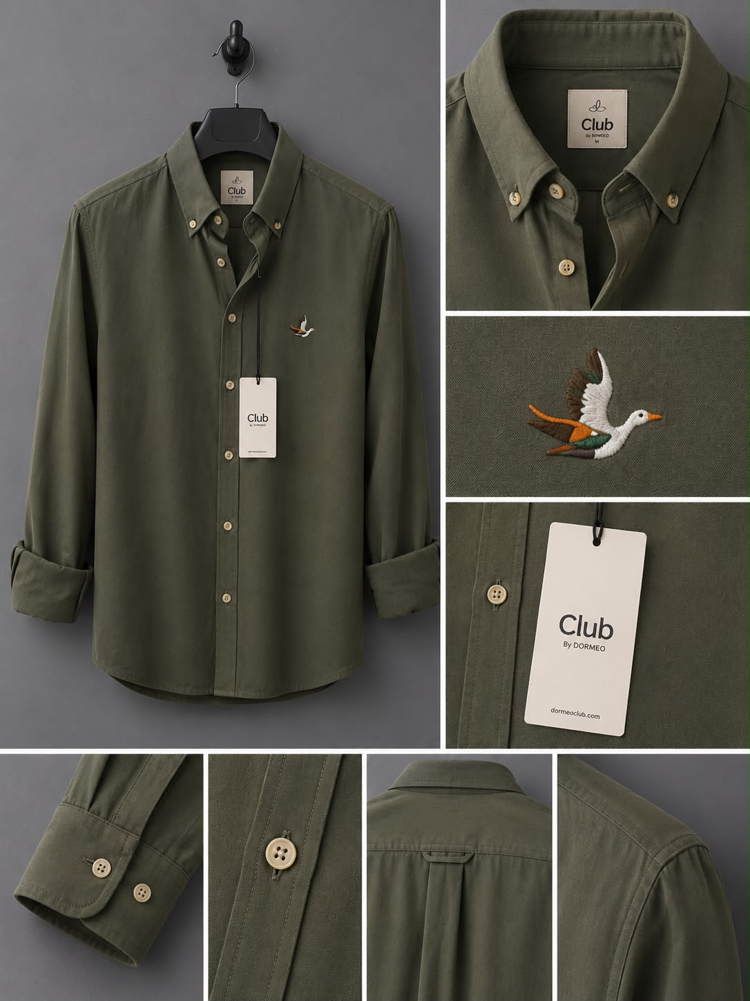 Beymen Club-oxford pamuk Gömlek-Yazlık(Haki Yeşili)