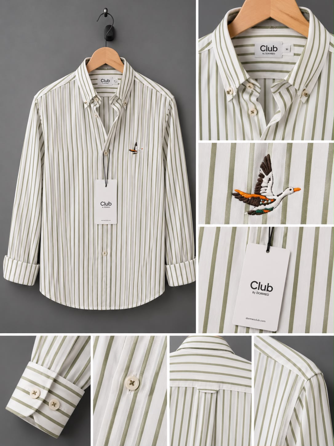 Beymen Club-oxford pamuk Gömlek-Yazlık(Yeşil Çizgili)