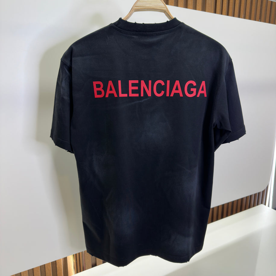 Baleciaga yıkamalı baskı