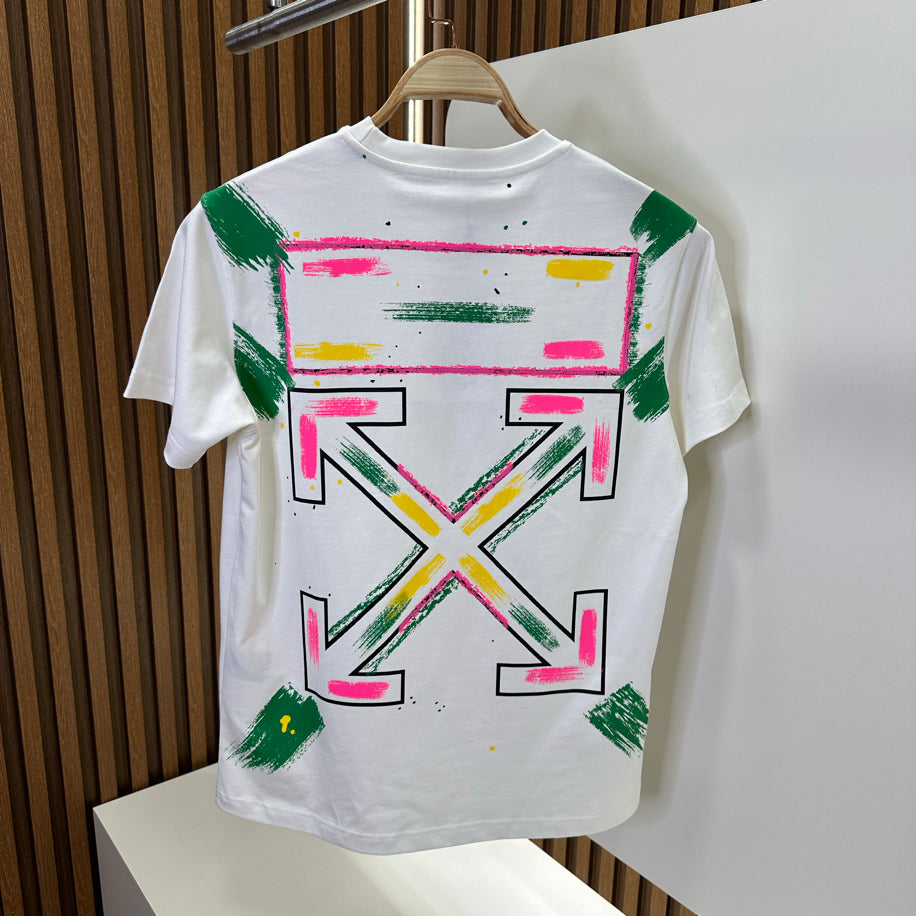 Off white boyalı baskı