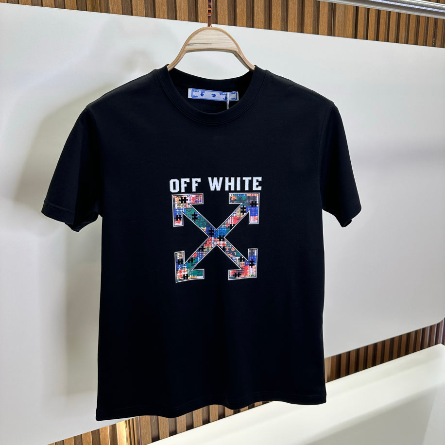 Off white boyalı baskı