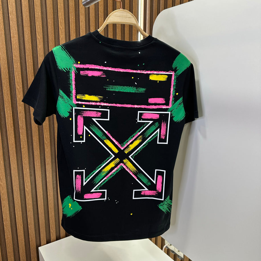 Off white boyalı baskı